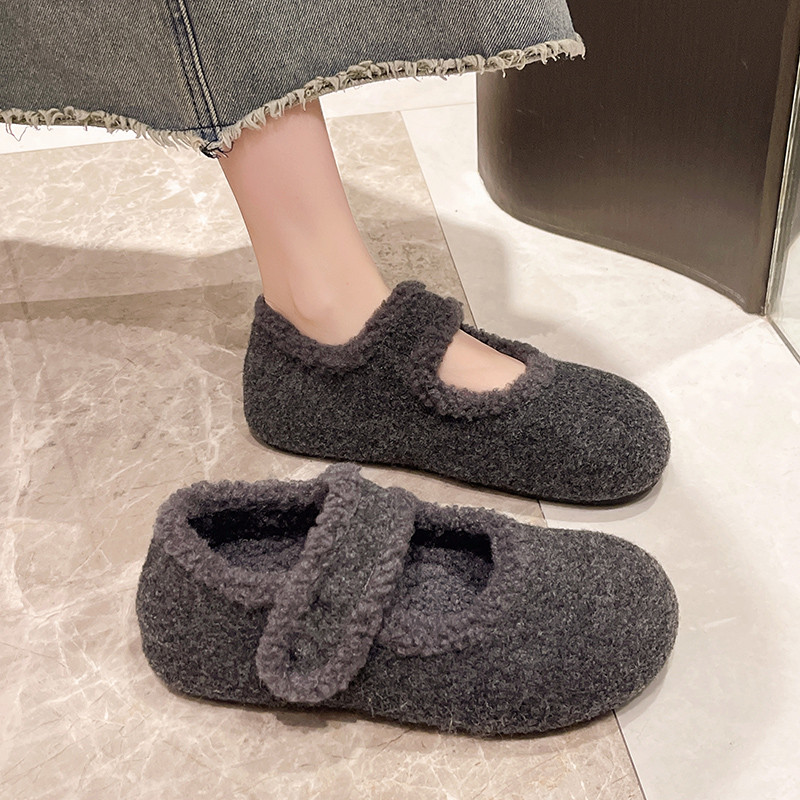 大码玛丽珍鞋41到43冬毛毛鞋女外穿2025新款加绒单鞋保暖勃肯棉鞋,女鞋,棉鞋,淘宝优惠券,粉丝福利购,淘宝优惠卷