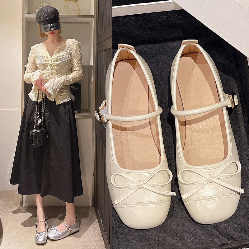 大码女鞋41到43软底不累脚豆豆鞋平底百搭温柔晚晚鞋法式浅口单鞋,女鞋,玛丽珍鞋,淘宝优惠券,粉丝福利购,淘宝优惠卷