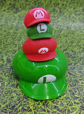 正版散货  Nintehdo任天堂超级马里奥 路易基帽子 模型摆件