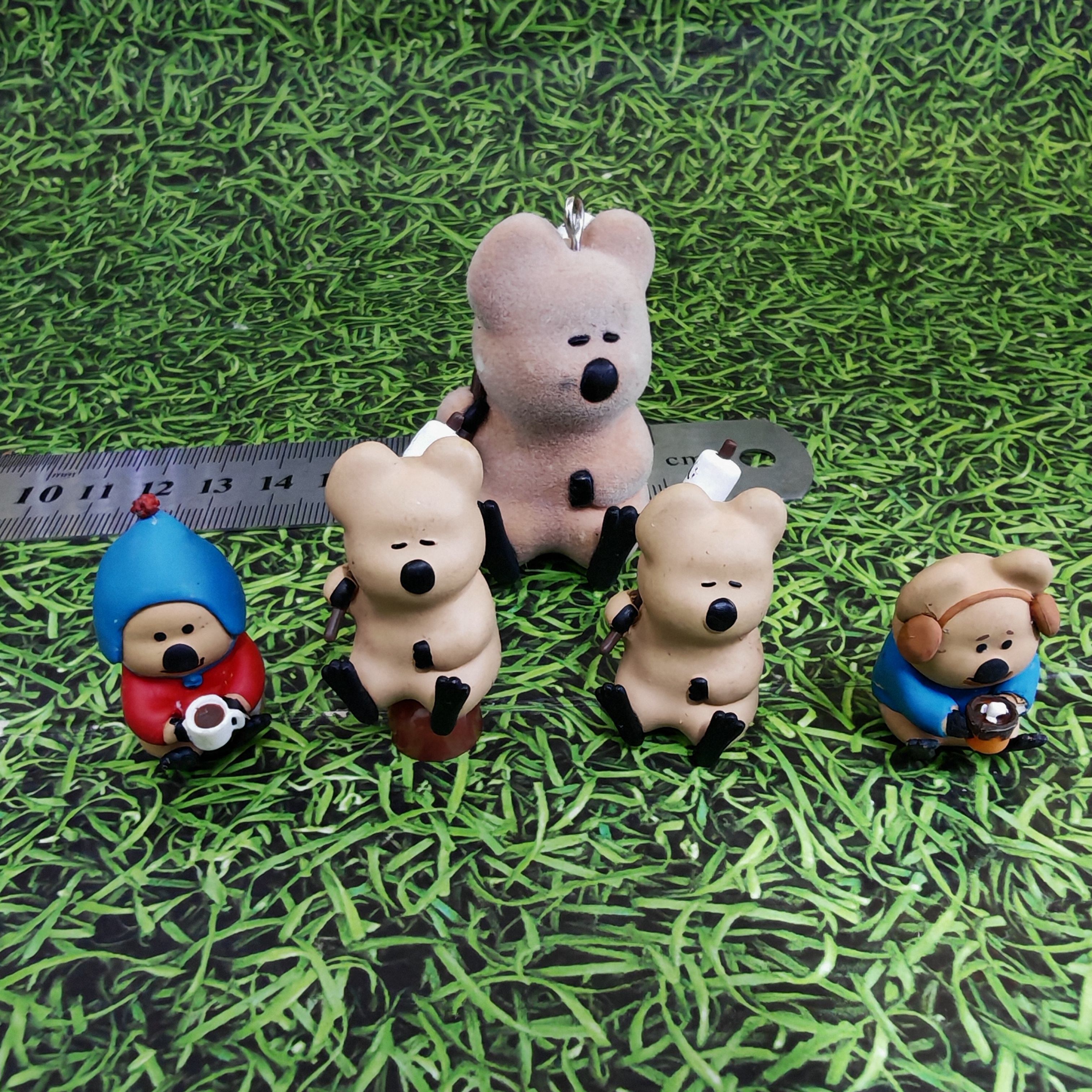 正版散货韩国Dinotaeng柿子椒熊Quokka可爱小手办 桌面玩偶摆件