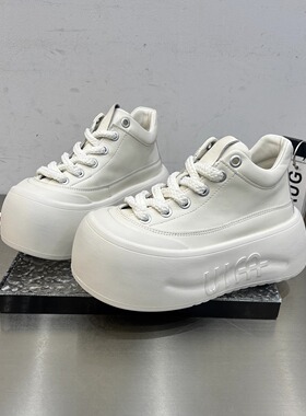 今年流行爆款小白鞋女厚底鞋2025秋季新品小个子增高轻便高帮鞋潮