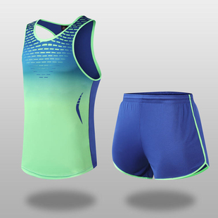 田径训练服套装男短跑马拉松背心比赛运动体考田径跑步衣服女定制