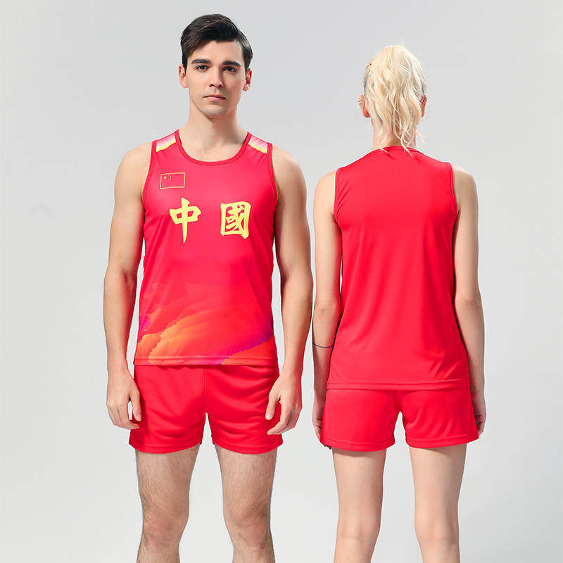 田径训练服男定制长跑比赛服装体考运动背心短跑马拉松跑步套装女