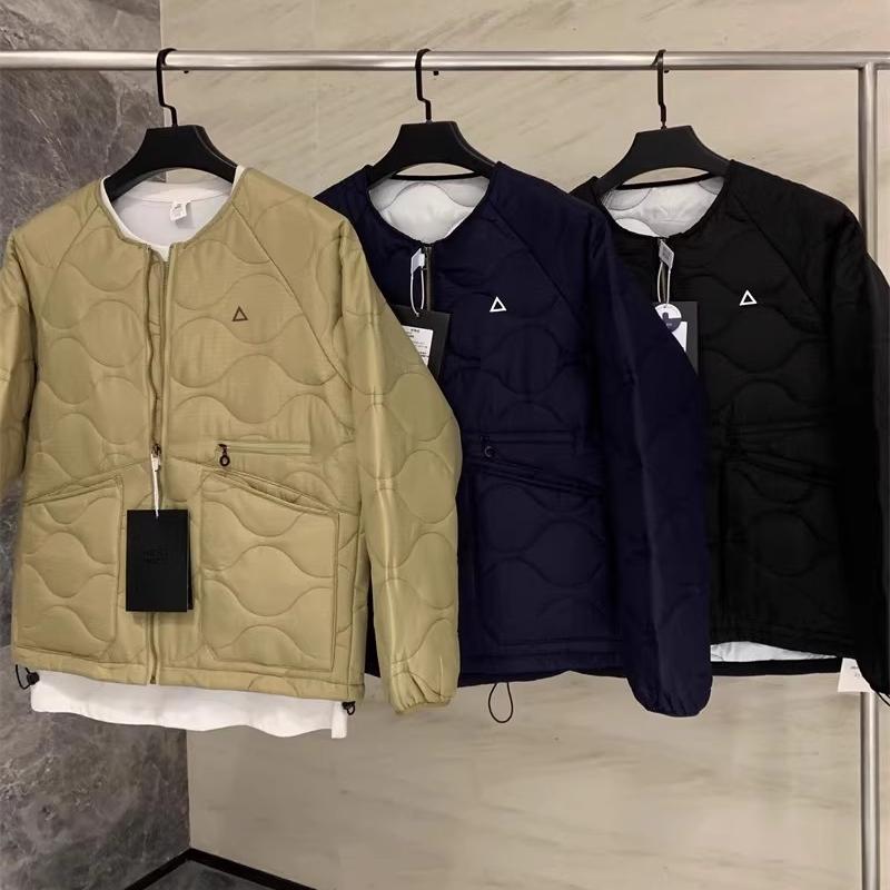 葫芦格纹夹棉机能风轻薄棉服外套
