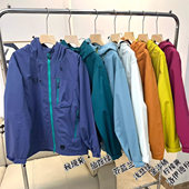 大厂订单 户外山系防风防泼水连帽冲锋衣外套 多巴胺配色情侣款