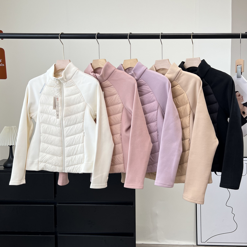 90白鸭绒保暖拼接羽绒服内胆外套