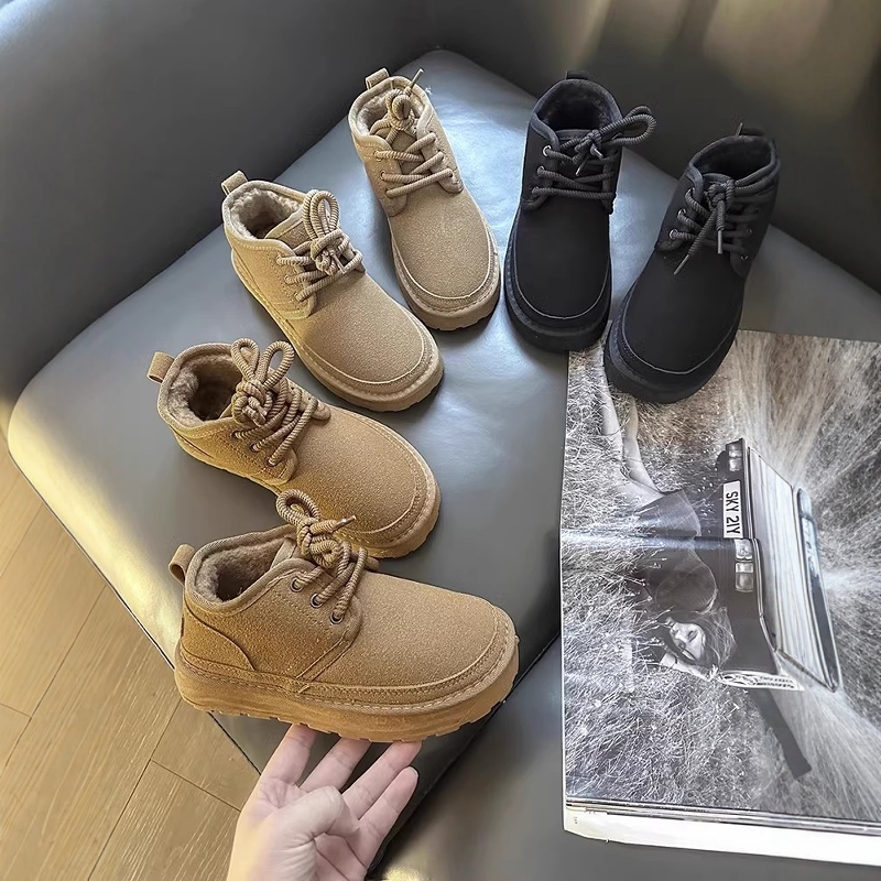 走俄罗斯！缘货情侣款冬新加厚加绒保暖防滑系带雪地鞋棉鞋马丁靴