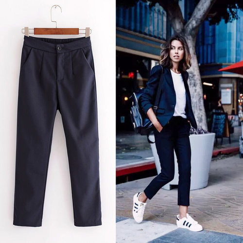 国内d秋装新韩版时尚半ol烟管