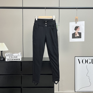 石墨烯保暖不粘毛羽绒加厚棉裤 女外穿显瘦小脚裤 鹅绒裤 一条过冬