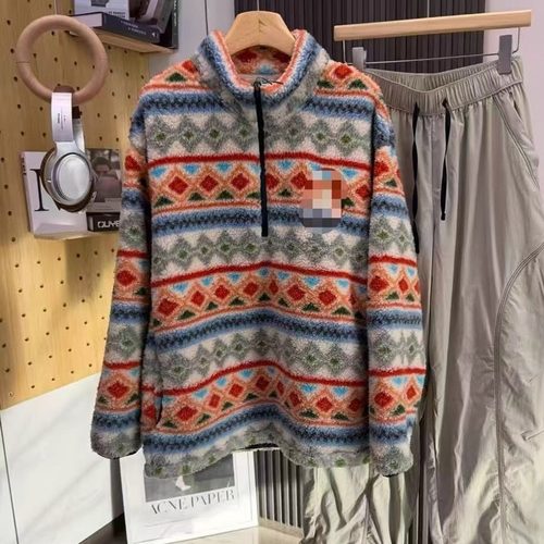 费尔岛户外防风加厚摇粒绒外套冬