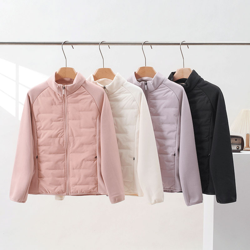 保暖轻薄蓄热拼接好搭棉服棉衣女