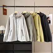 都市风 轻量化冰感科技透气户外速干可拆卸连帽冲锋衣外套 情侣款