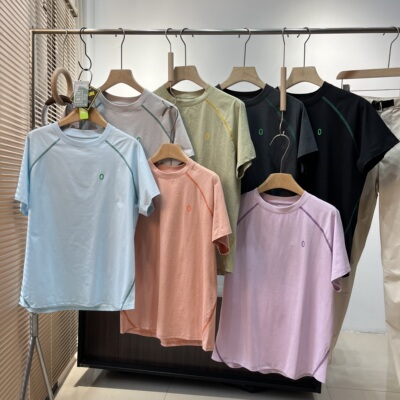 机能字母印花吸湿速干短袖T恤夏