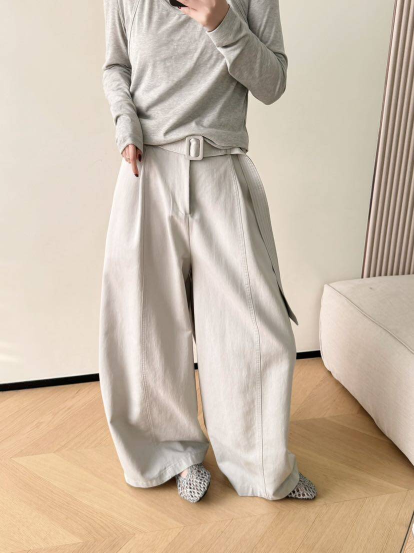 【复古工装风】三色阔腿裤 自带腰带宽松显瘦百搭休闲裤