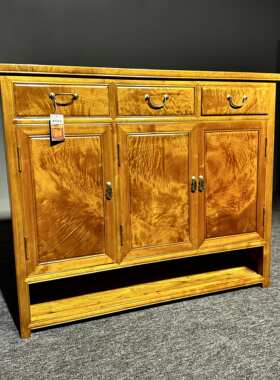 金丝楠木小叶桢楠鞋柜实木餐边柜家用榫卯新款落地收纳储藏柜餐厅