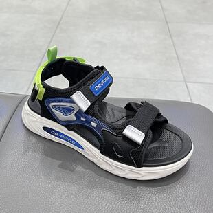 江博士专柜正品2024夏男孩露趾防水可调节全接触凉鞋S2000736