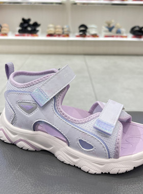 江博士专柜正品2023夏女孩可调节漏趾全接触公主时装凉鞋S1000603