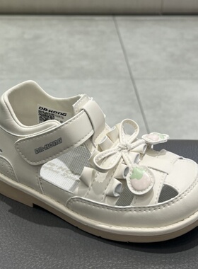 江博士专柜2025夏女童宝宝二段透气包头防滑学步凉鞋1S14A2041BW