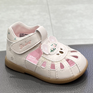 江博士2025新夏款女宝宝一段软底透气防滑步前凉鞋1S13A2017AW