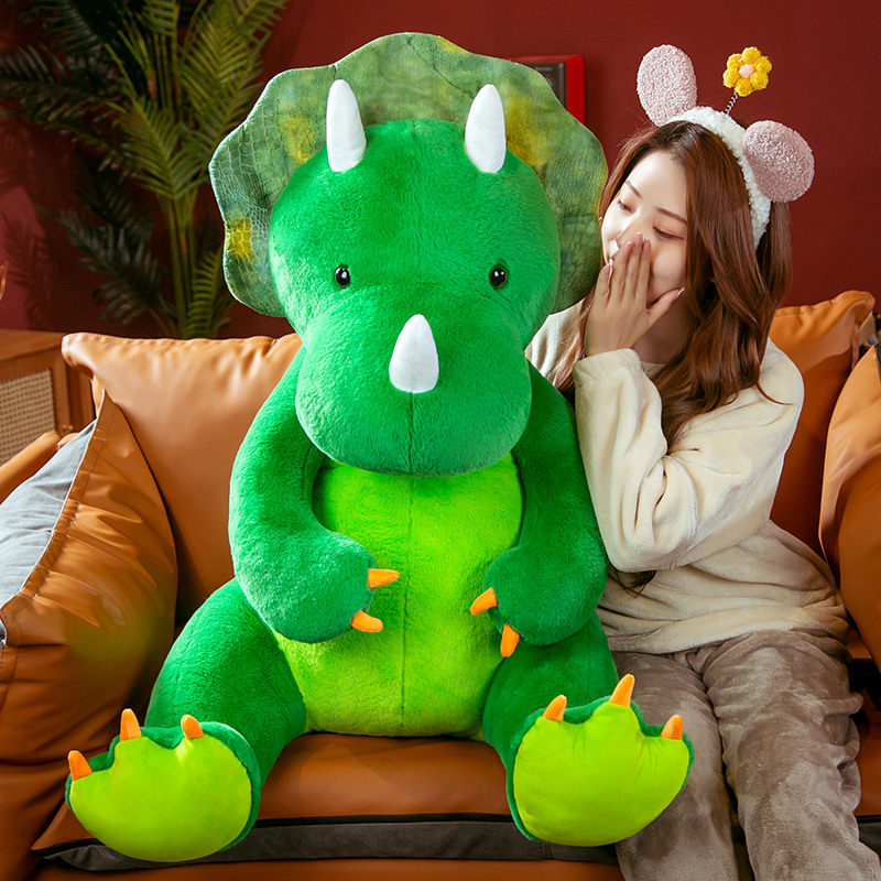 恐龙毛绒玩具公仔玩偶超大抱枕大号布娃娃女生男孩儿童三角龙巨型