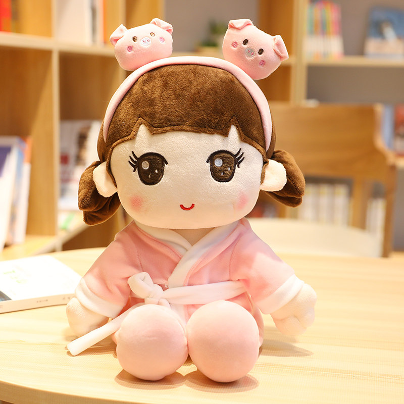 穿可脱衣服可爱小女孩布娃娃公主人形布偶卡通小人偶女童陪睡公仔