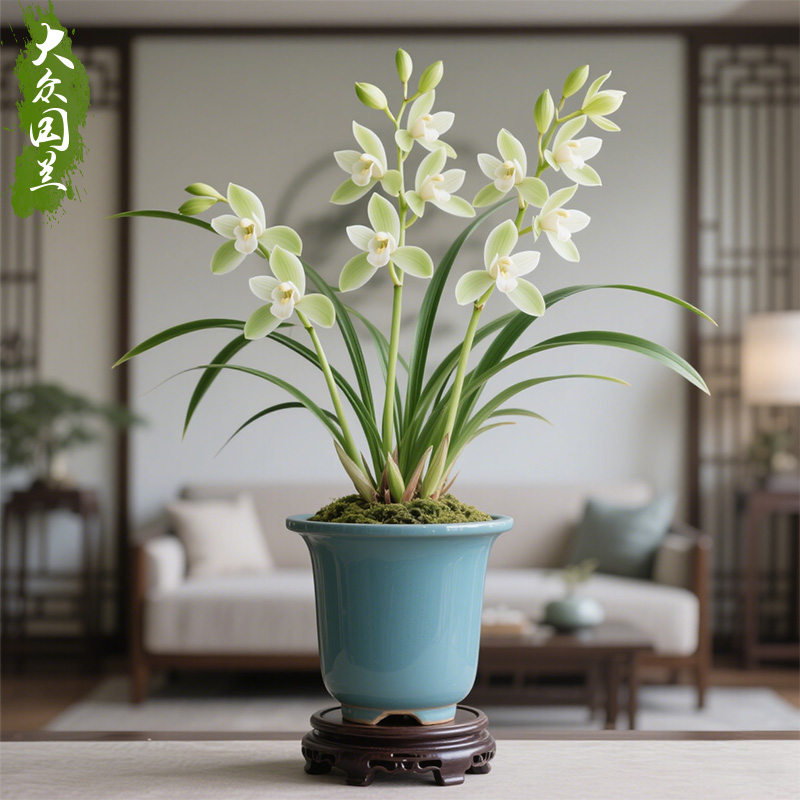 【建兰新凤素】兰花苗四季兰客厅