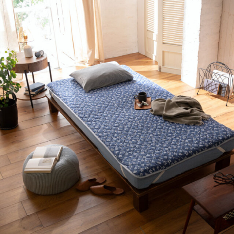 品牌原单 100%棉 40支针织布 日式床护垫/床褥垫 可机洗 无需床单