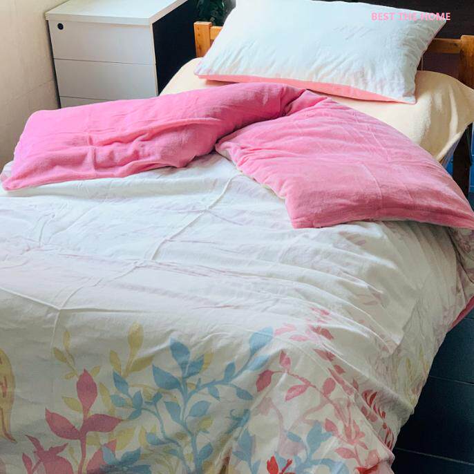 出口日本订单 全棉绒布配DTY珊瑚绒 枕套 被套 清库存特价！！！