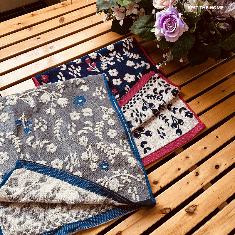 日本原单无捻割绒提花毛巾面巾