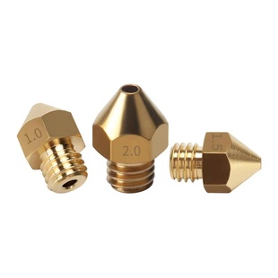3MM耗材喷头喷嘴黄铜 3D打印机配件外螺纹大口径孔径1mm1.5MM2MM