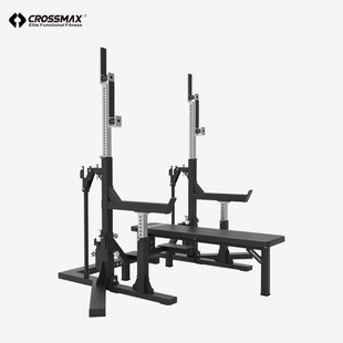 轻型力量举竞赛架深蹲卧推组合架可调节可倾斜比赛专用架CROSSMAX