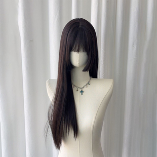 公主切全头套假发女长发lolita日系姬发自然水母头仿全真人发