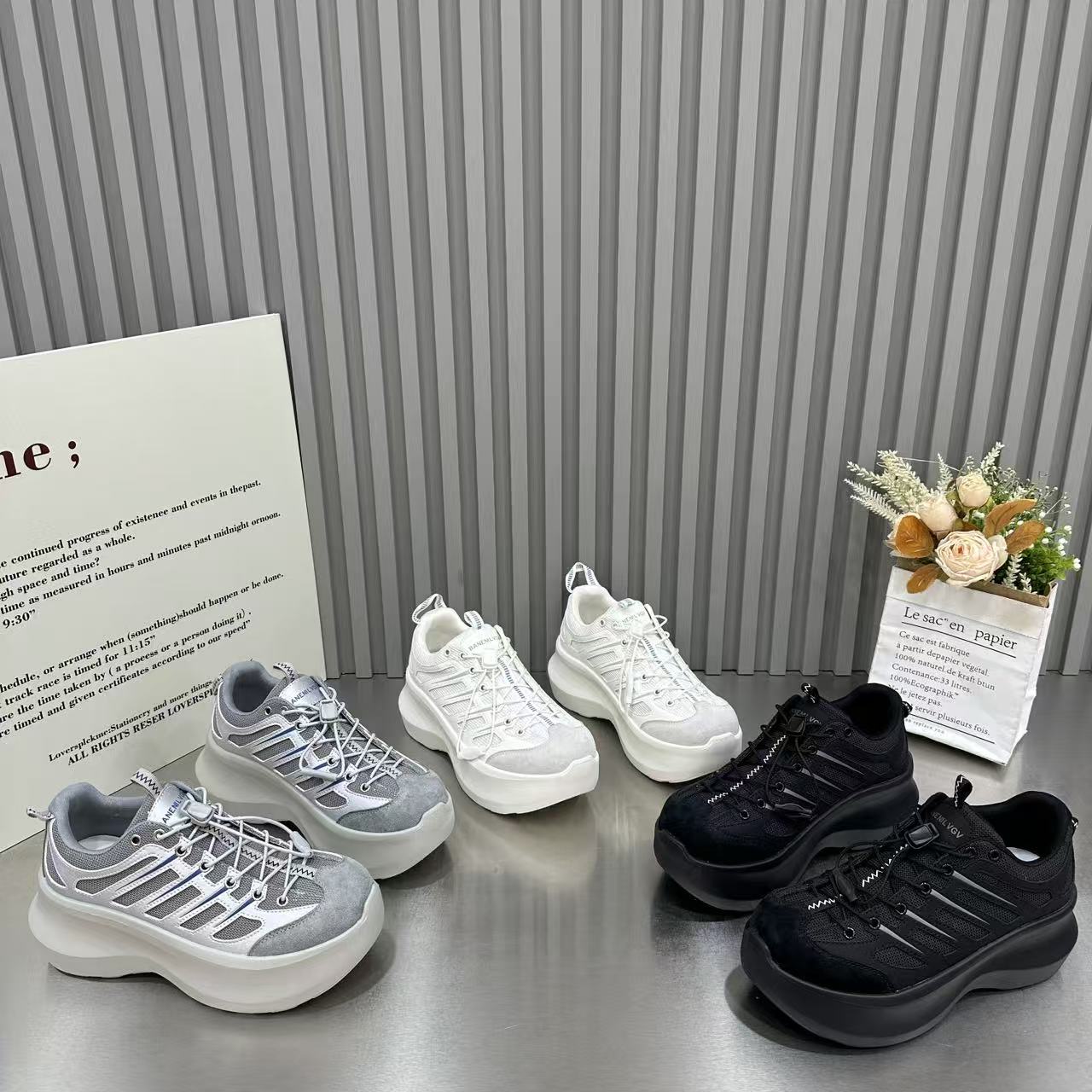 欧洲站厚网透气户外老爹鞋女2026早秋新款百搭舒适轻便休闲跑步鞋