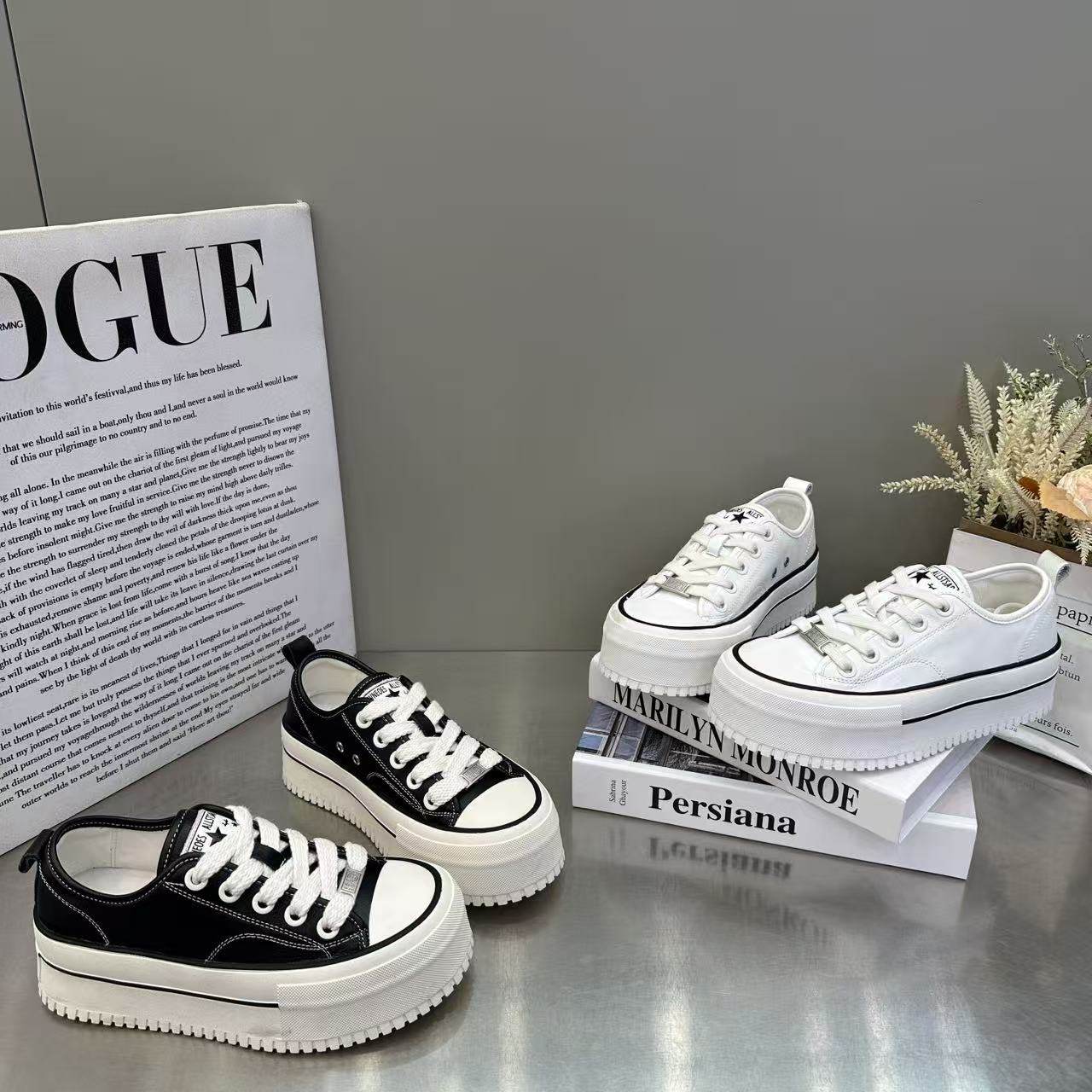 欧货低帮休闲运动增高松糕板鞋女2026年新款小个子百搭厚底小白鞋,女鞋,棉鞋,淘宝优惠券,粉丝福利购,淘宝优惠卷