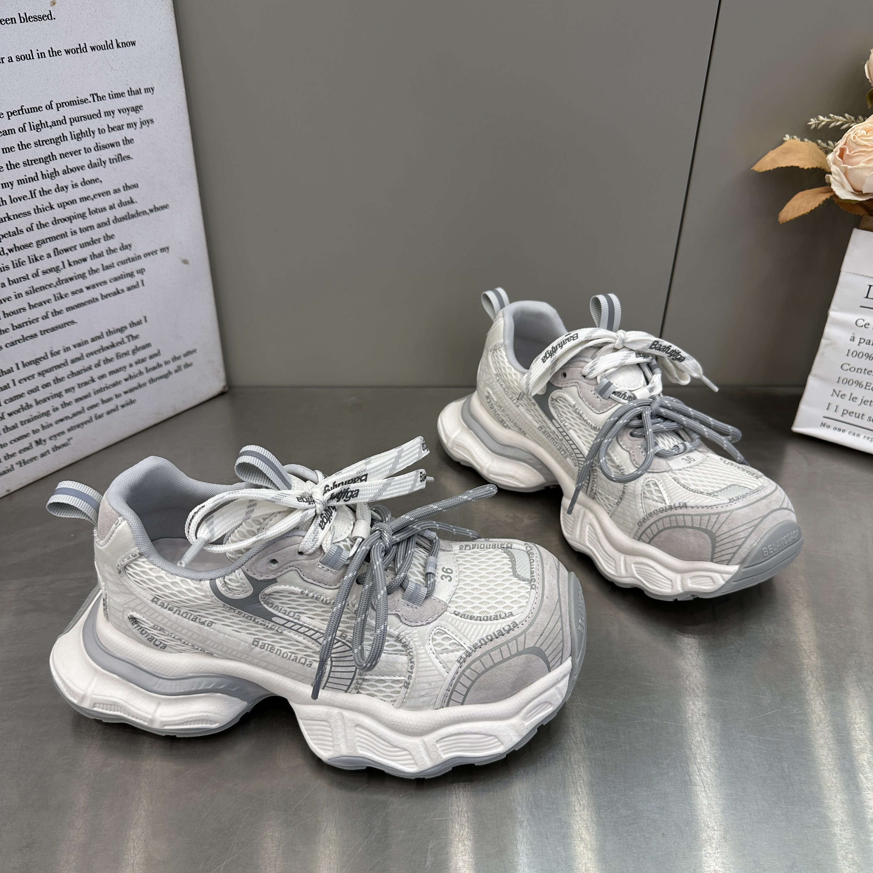 欧货双鞋带老爹鞋女2026早春新款厚底增高百搭休闲运动ins潮单鞋