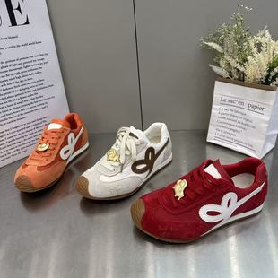 韩版ins歪头内增高德训鞋女2026早春新款休闲运动轻便舒适阿甘鞋