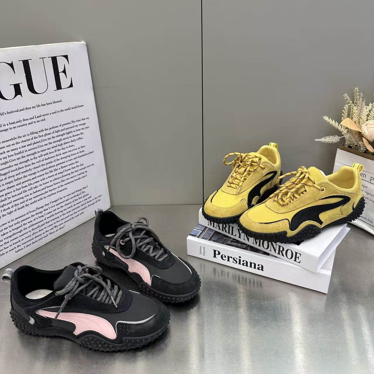 欧货拼色内增高德训鞋女2025新款春季单里休闲软底不累脚运动板鞋