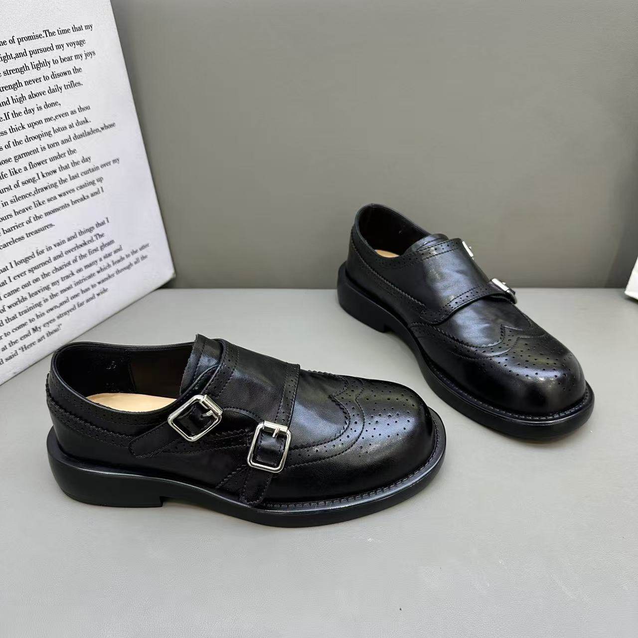 欧货布洛克乐黑色乐福鞋女2026春季新款厚底百搭舒适百搭玛丽珍鞋,女鞋,棉鞋,淘宝优惠券,粉丝福利购,淘宝优惠卷