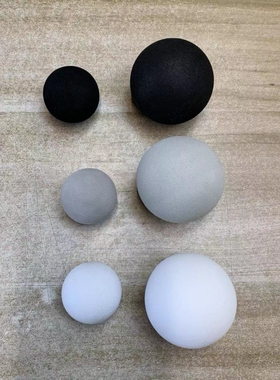 EVA泡沫实心微弹软球摄影道具DIY制作装饰摄影道具黑白色玩具小球