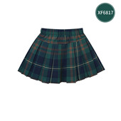 女童学院风百褶裙班服小学生校服短裙半身裙幼儿园园服松紧格子裙