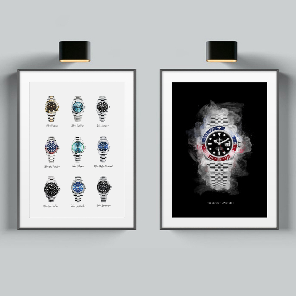 名贵腕表店装饰画劳力士挂画