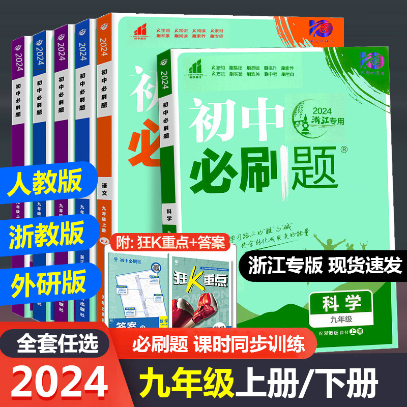 2024新版初中必刷题九年级上下册