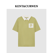 POLO衫 玫瑰刺绣撞色领短袖 肯迪文秋冬系列男款 KENT&CURWEN