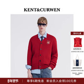 纯羊毛徽章针织开衫 肯迪文2026新品 新年&100周年 KENT&CURWEN