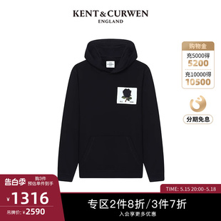 男女玫瑰刺绣休闲卫衣K4868EI011 新品 肯迪文春季 KENT&CURWEN