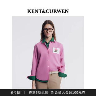 女士玫瑰刺绣纯棉休闲衬衫 KENT&CURWEN 肯迪文2026春夏新品