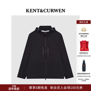KENT&CURWEN 三狮徽章连帽风衣夹克外套 肯迪文2025秋冬系列男女款