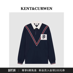 玫瑰长袖 肯迪文秋冬系列男士 KENT&CURWEN POLO衫 秀场同款