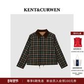 KENT&CURWEN 肯迪文2025秋冬男女同款 正反两穿羊毛混纺夹克外套