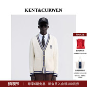 三狮刺绣纯羊毛针织开衫 KENT&CURWEN 肯迪文2025年秋冬系列男士